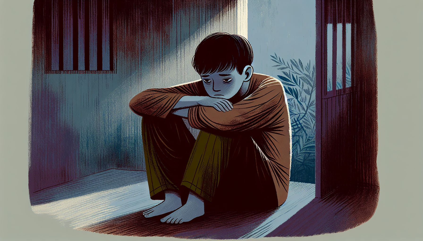 Illustration of a person feeling sad and fatigued
